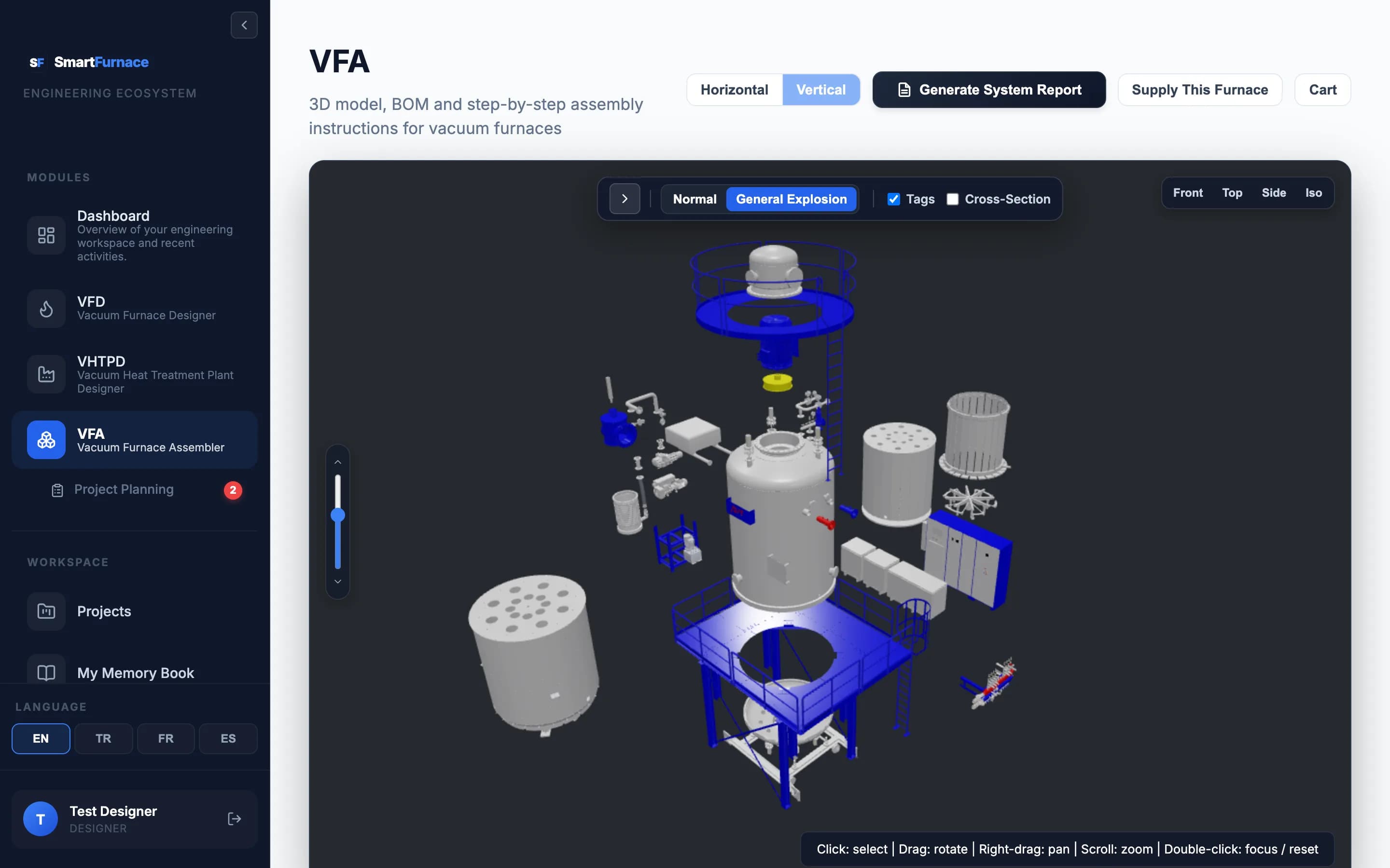 Vertical — Exploded View