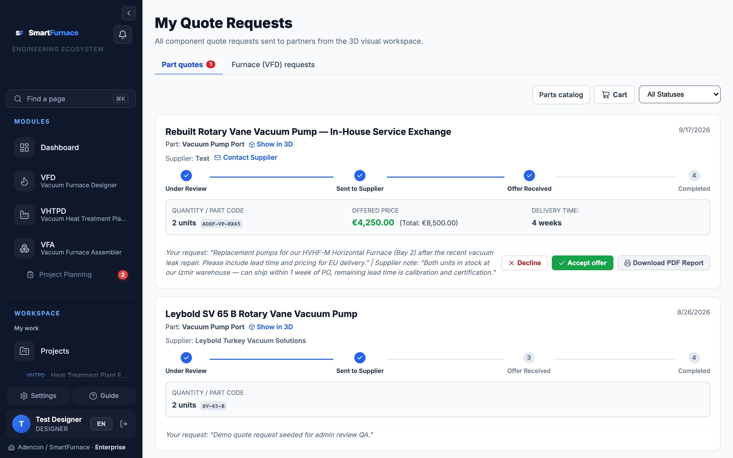 Quote requests